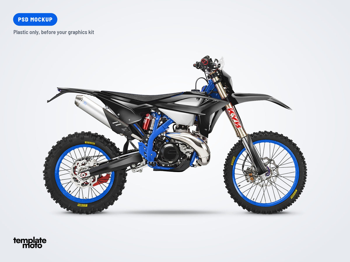 The same Beta RR 250-300 2020-2022 mockup, plastic only, before the graphics kit