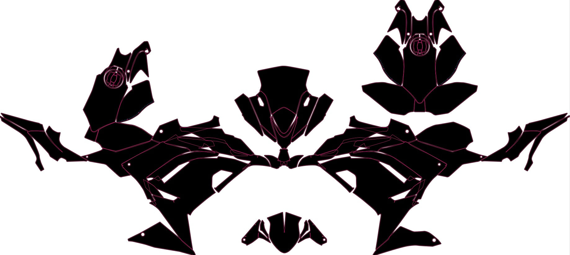 Kawasaki Ninja 650 2020-2025 Template Graphics