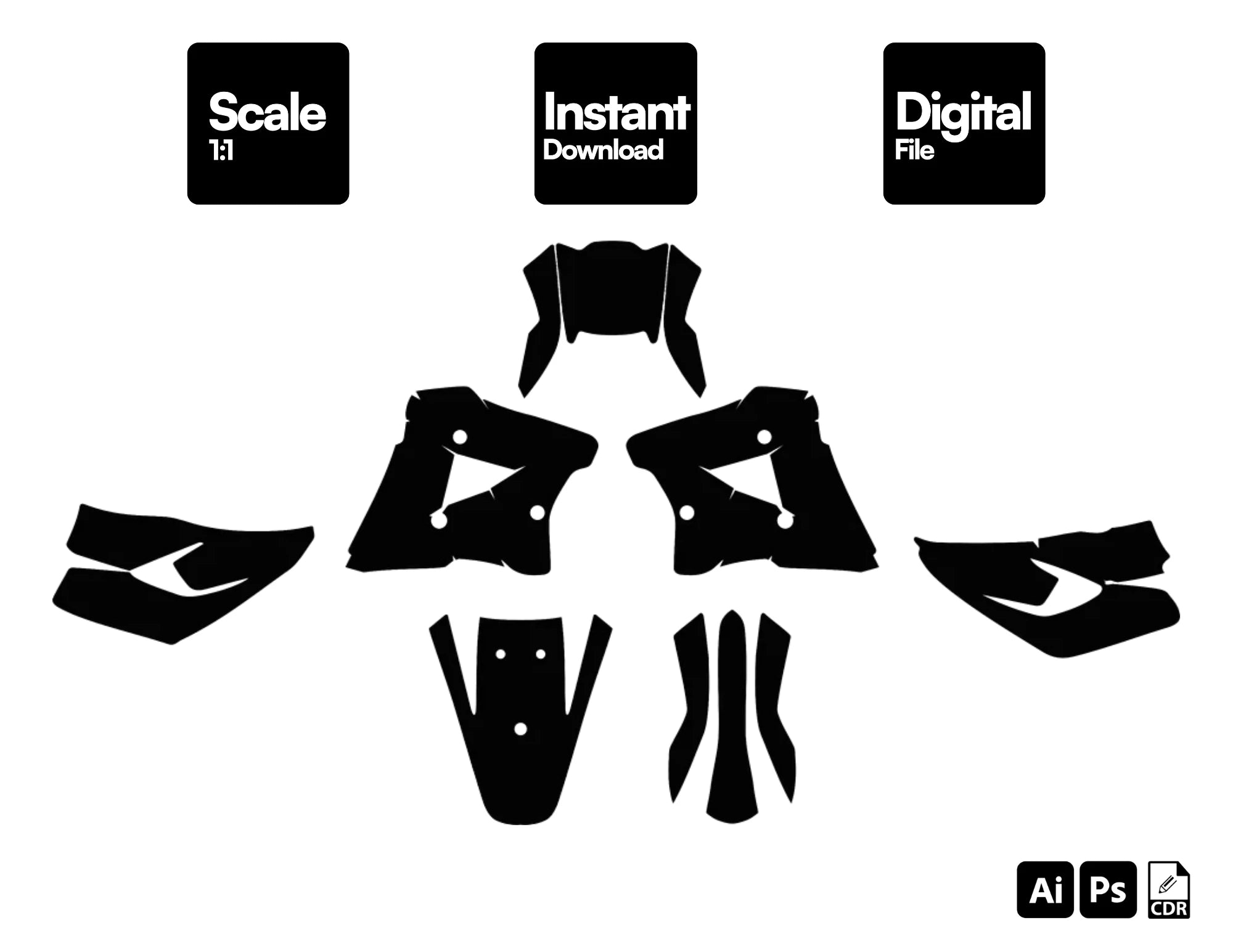 APRILIA MX 125 2005-2006 Graphics Template Vector Enduro
