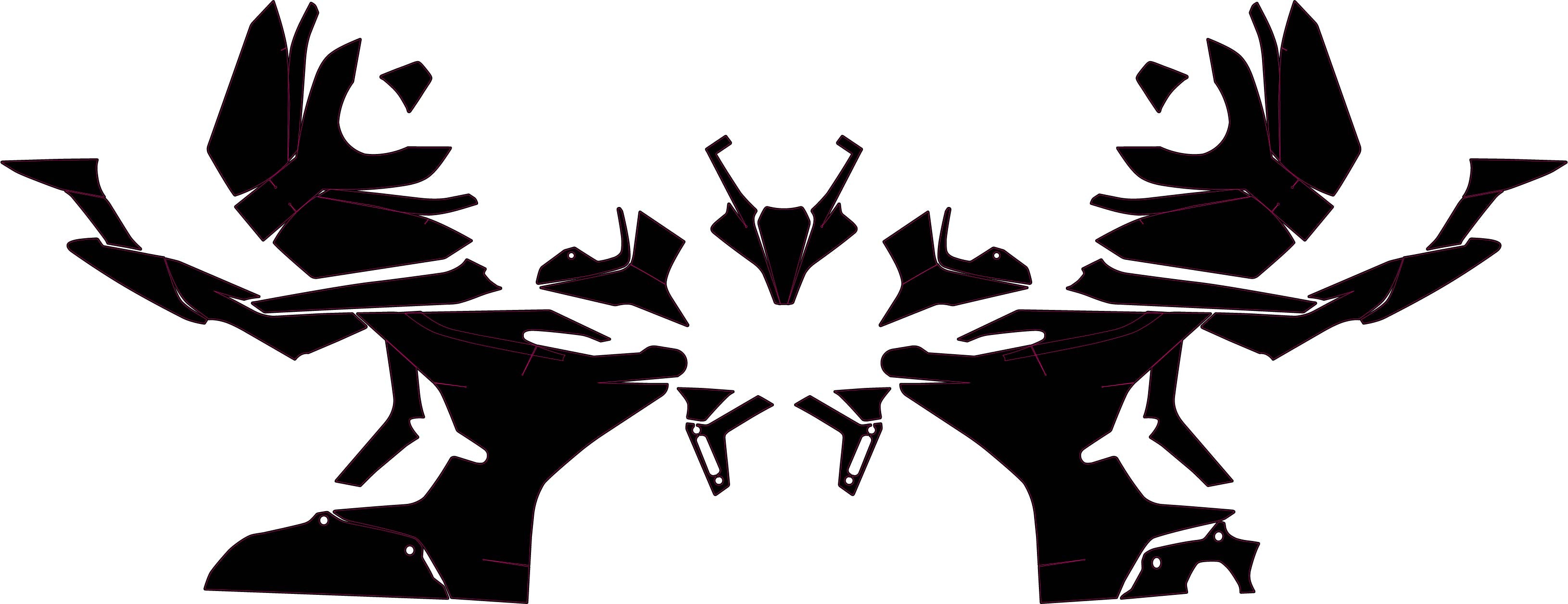 CF MOTO 450 SR SS 2022-2024 SPORTBIKE TEMPLATE GRAPHICS