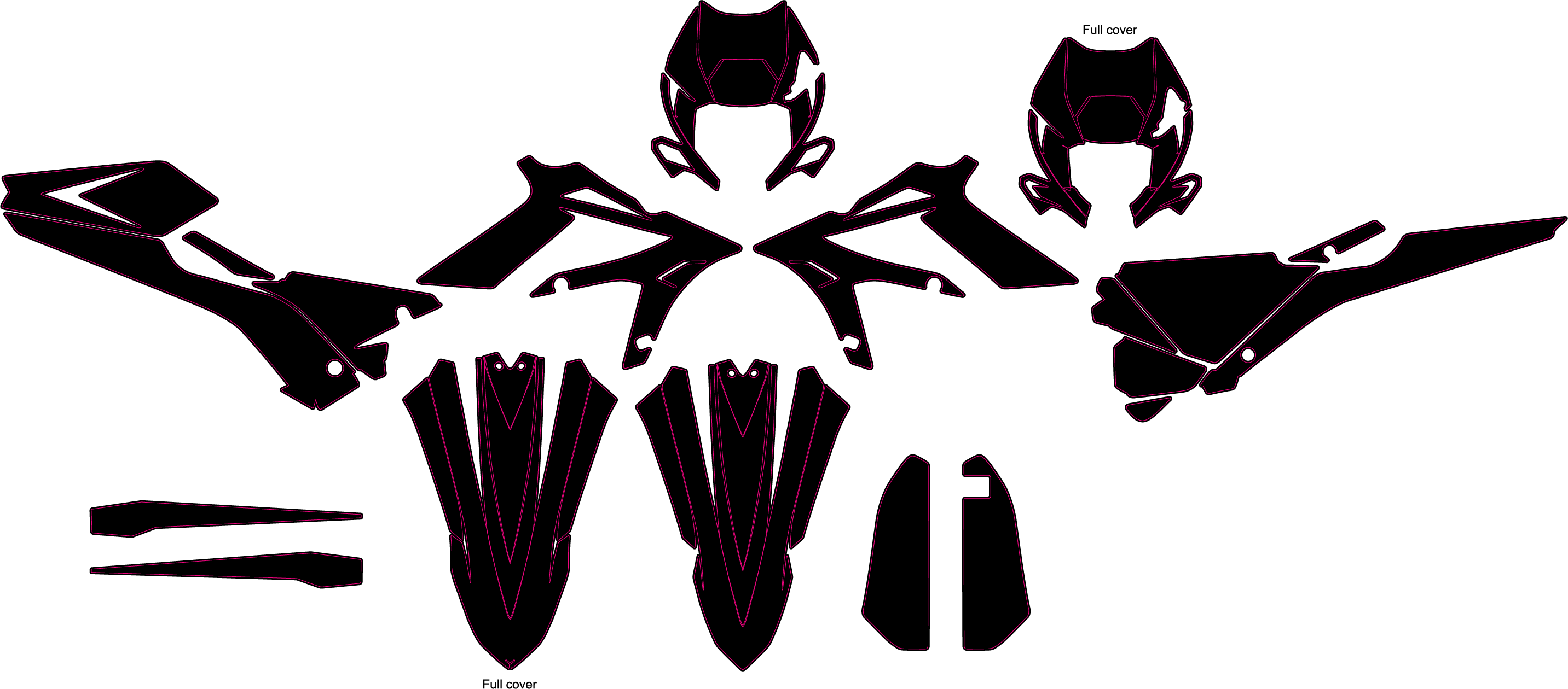 BETA XTRAINER POLISPORT RESTYLING 250-300 2020-2023 Template vector graphics