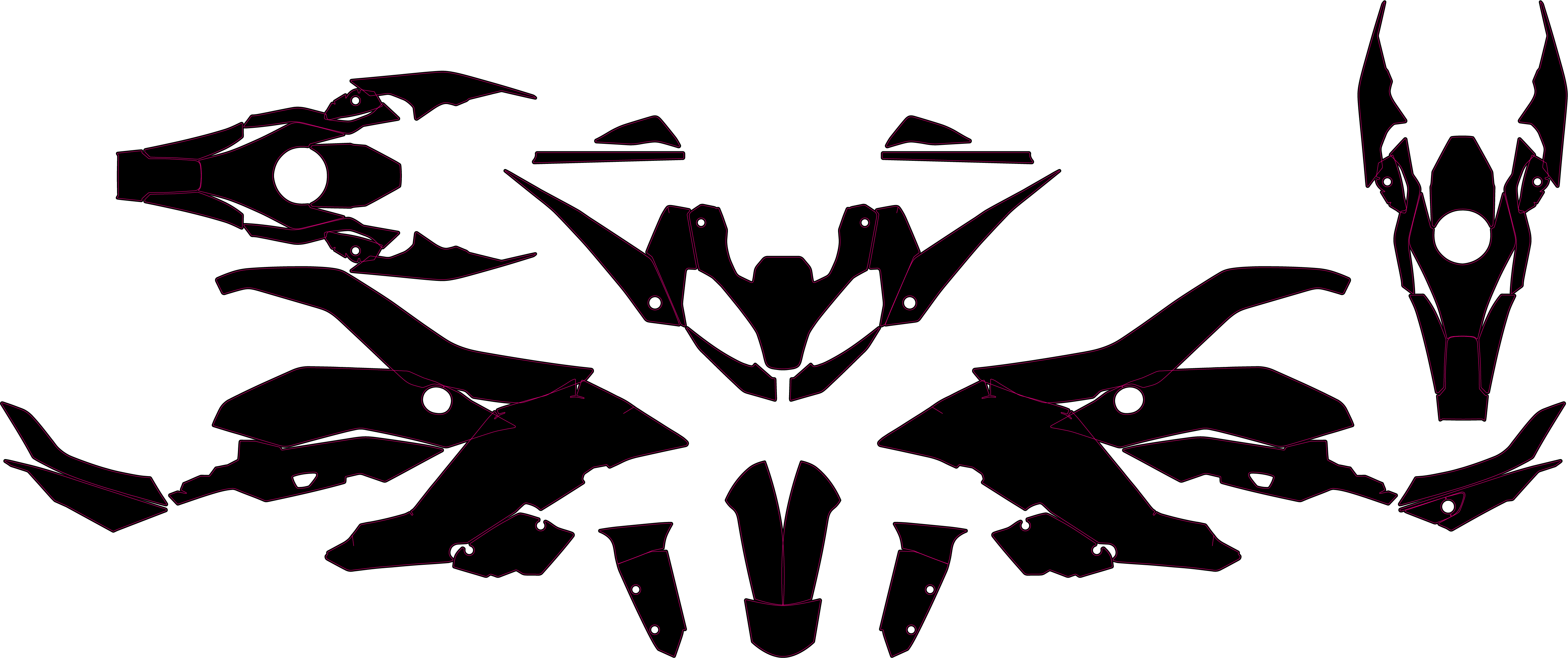 BMW F900 XR 2020-2026 Trail Template Graphics Vector