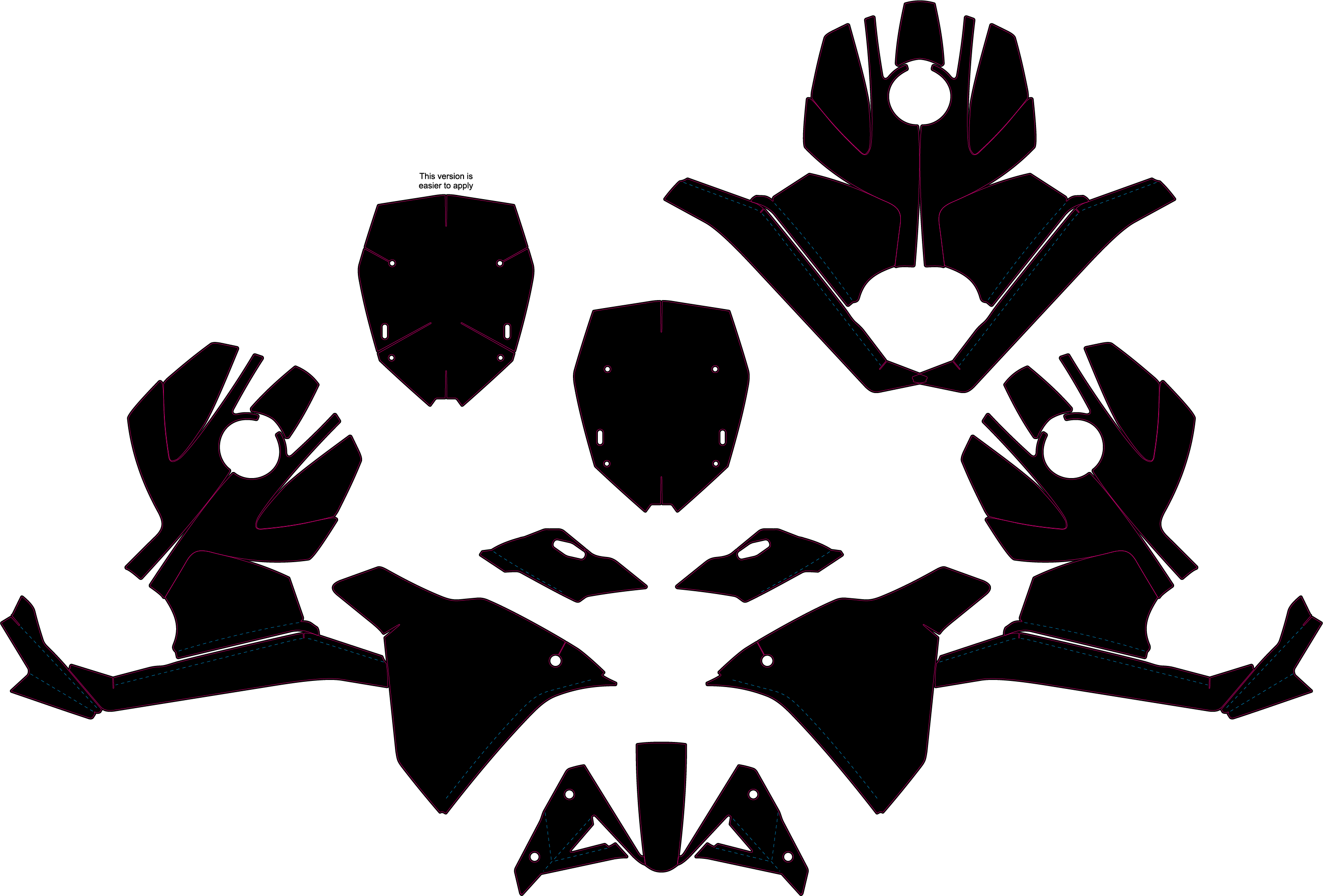 CFMoto 650 GT 2019-2024 Template Graphics Vector