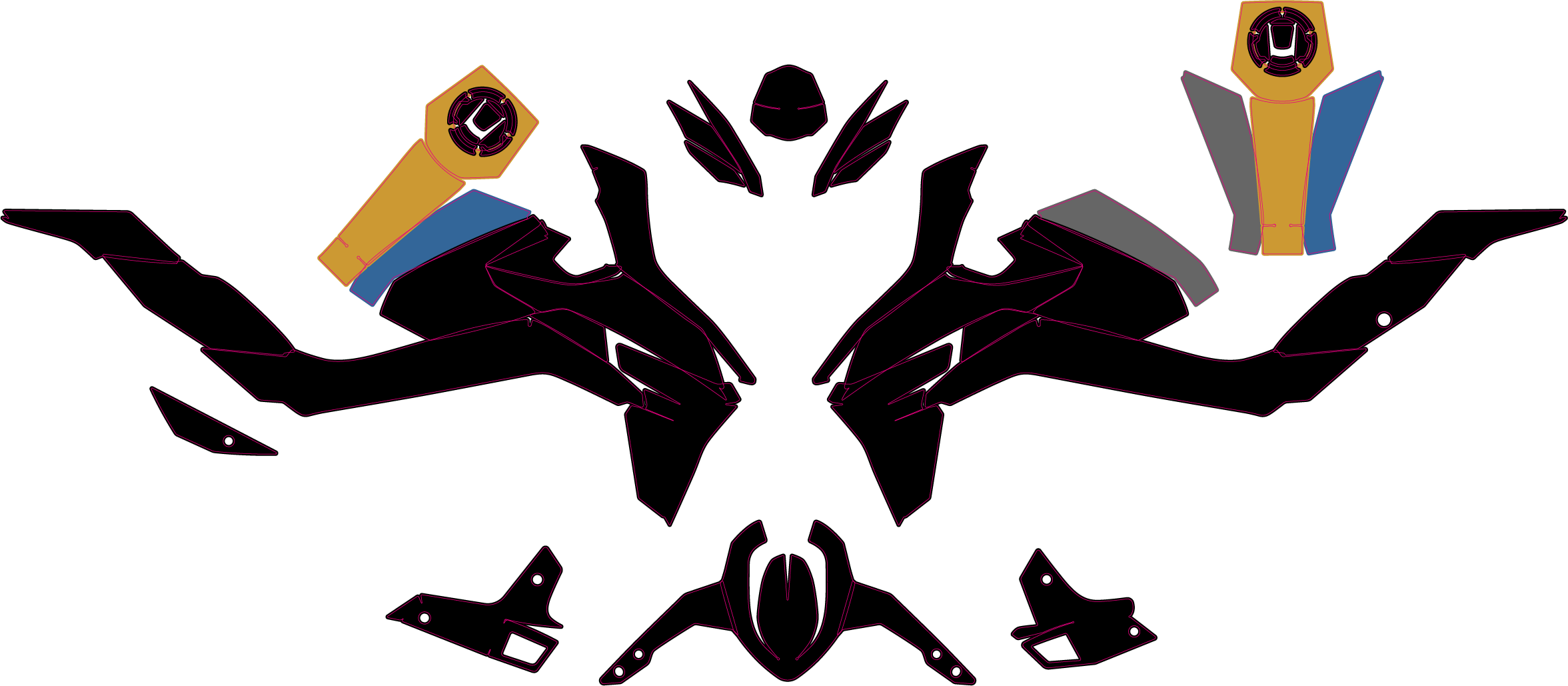 CFMoto NK 250 300 2023-2025 Template Graphics Vector