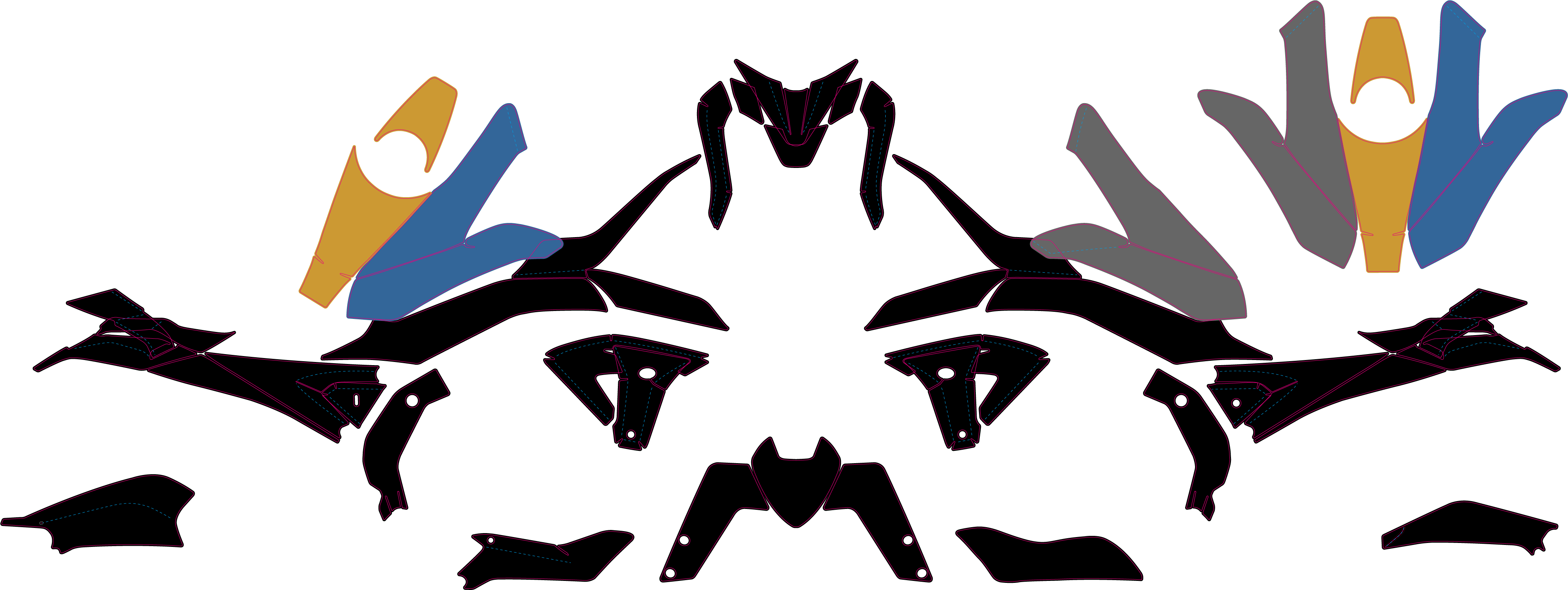 CFMoto NK 675 2025 Template Graphics Vector