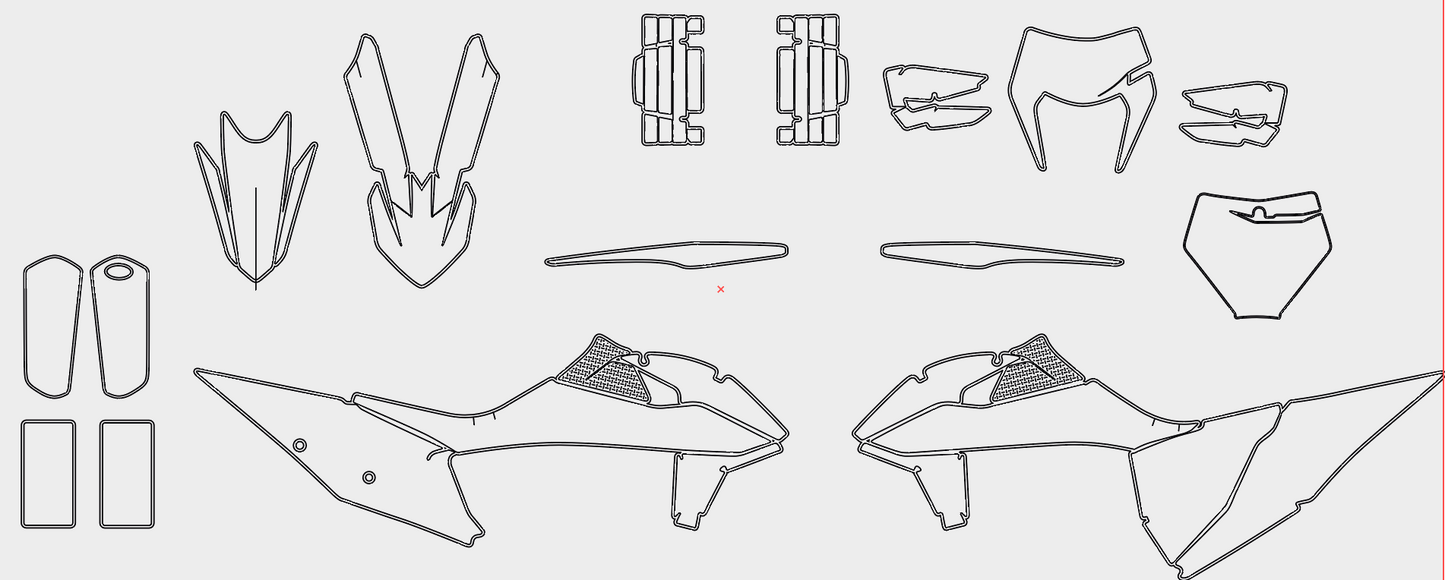KTM EXC EXCF 2020 2021 2022 2023 Graphics Template