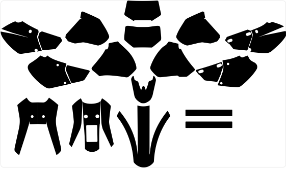 HONDA XR 250 400 1996-2004 Vector Graphics Template