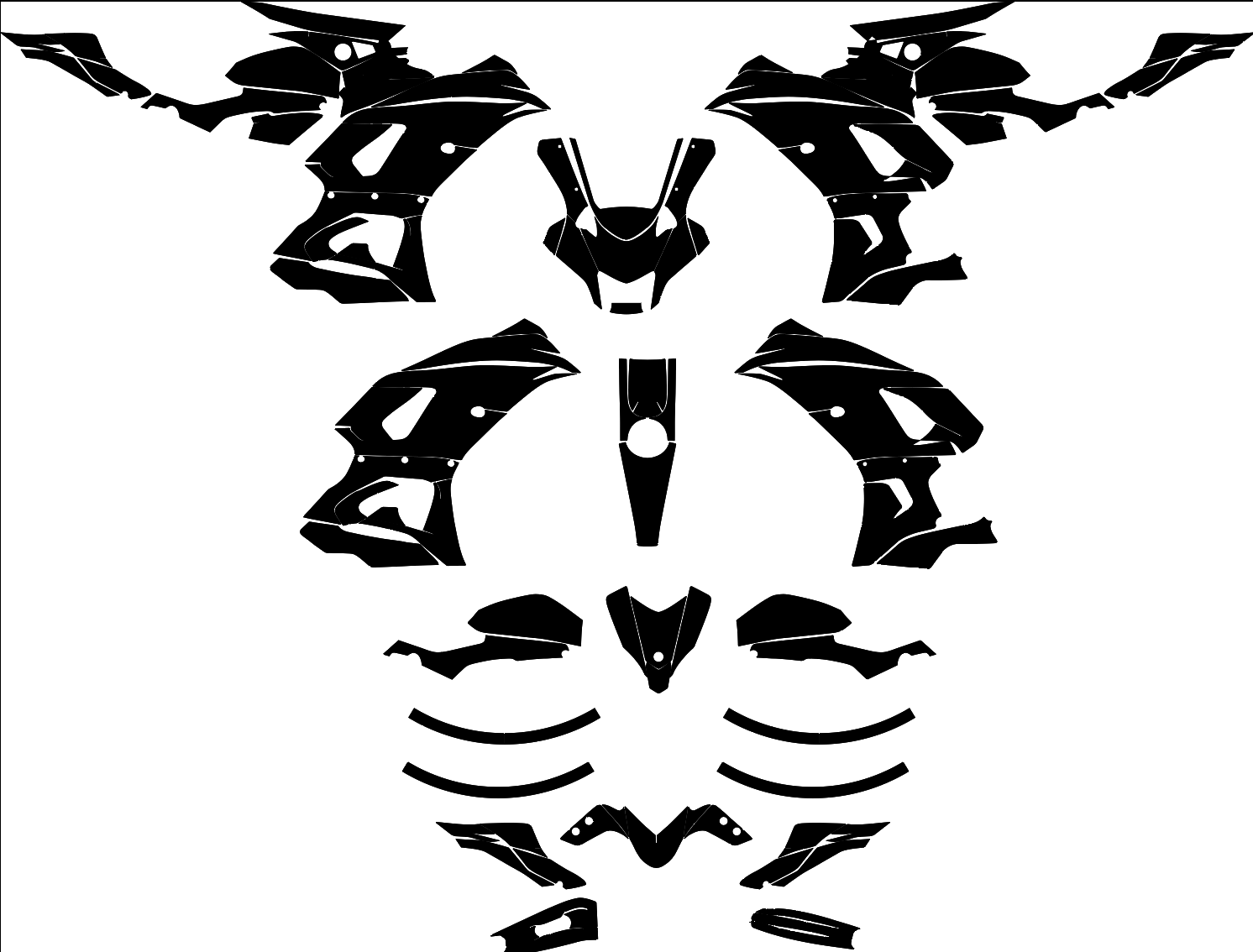 Yamaha YZF R7 (2021-2024) With Wheel Streetbike Graphics Template Vector