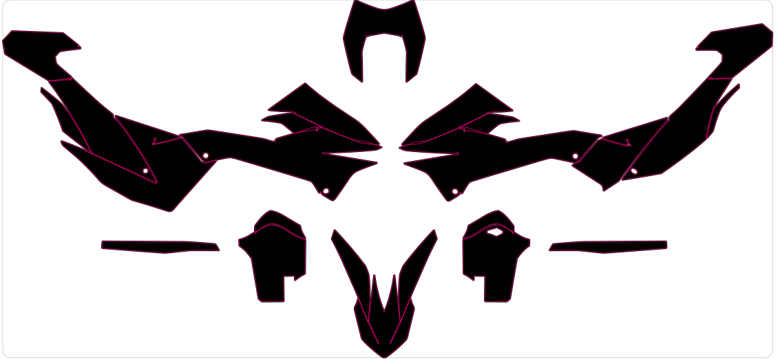 KTM 690 ENDURO R 2013-2018 Graphics Template Vector