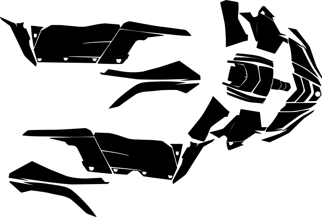 YAMAHA YXZ 1000R 2015-2018 UTV Graphics Template Vector