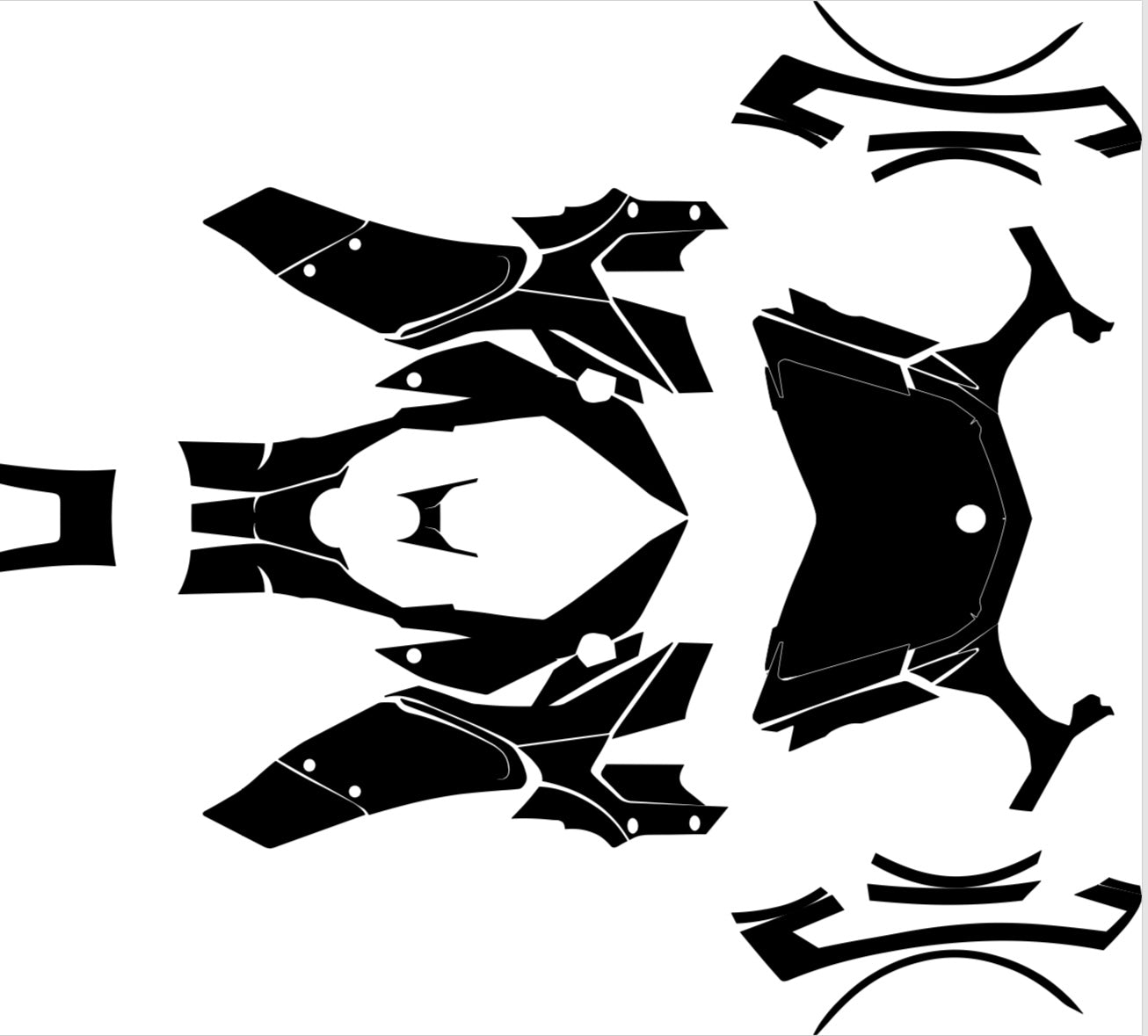 CAN AM SPYDER F3 2016-2022 ATV Graphics Template Vector