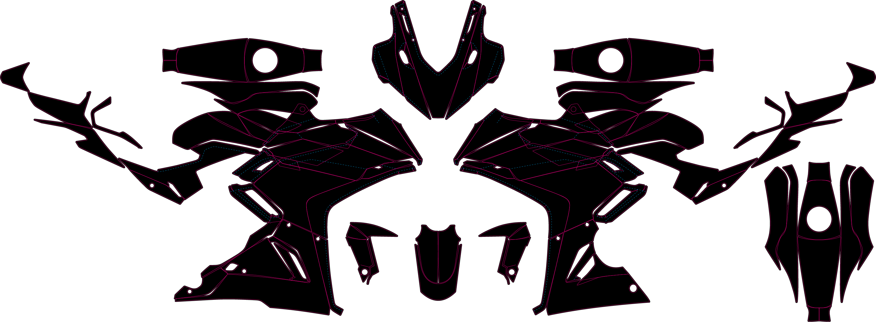 HONDA CBR 500R 2024-2026 template vector
