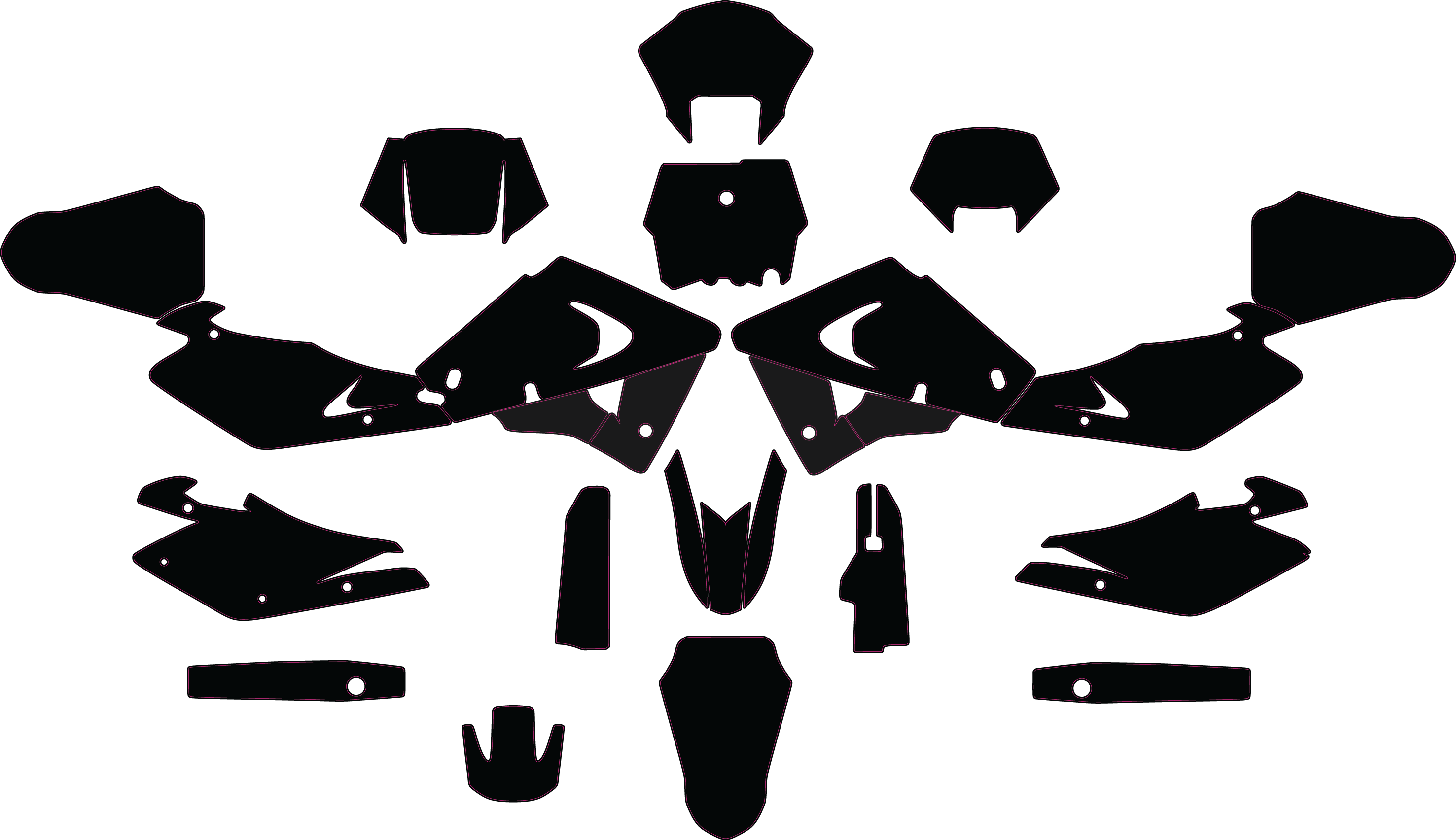 Husqvarna TC TE WR CR 2000-2005 Template vector graphics