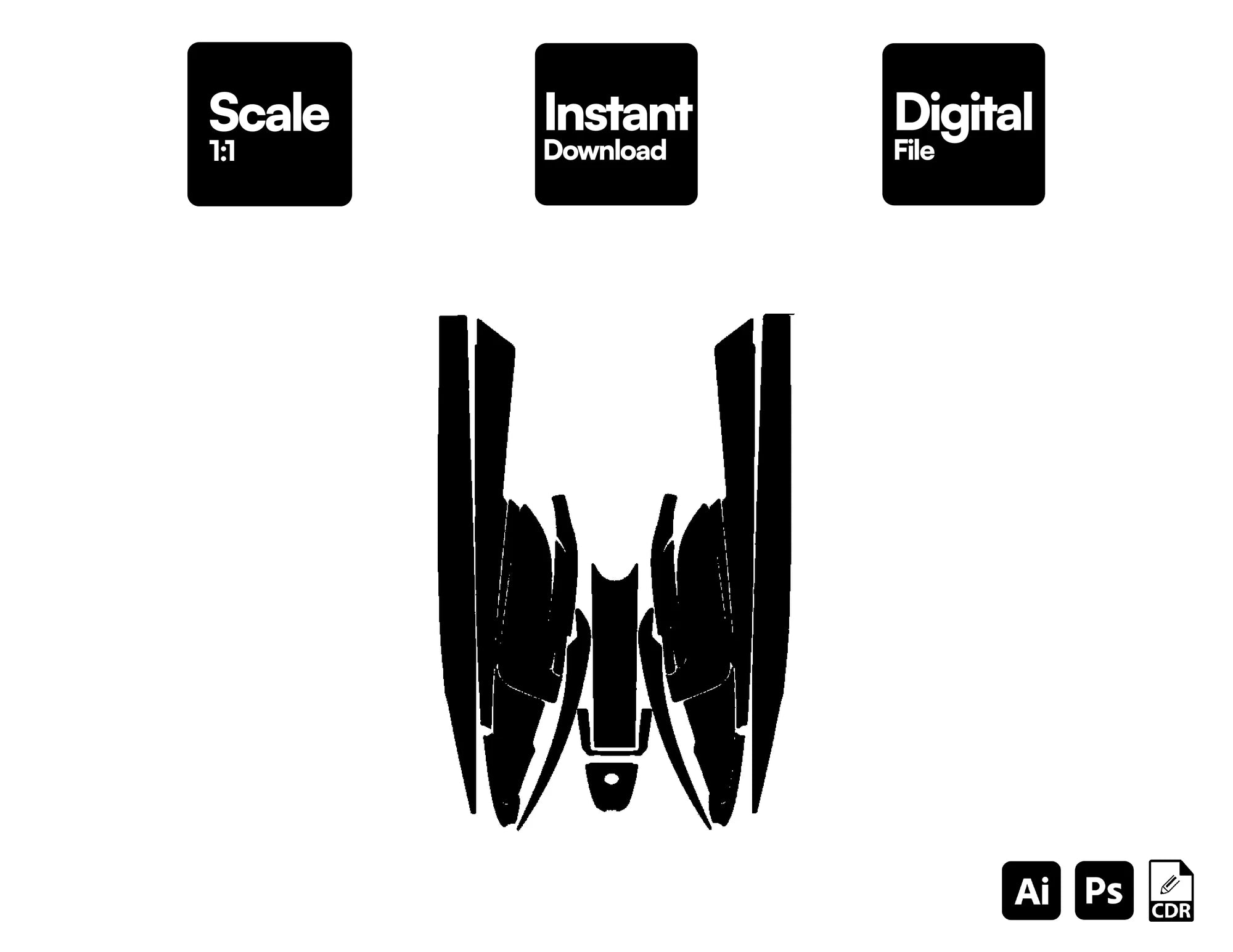 KAWASAKI 750 SX SXR SXi 1992-1998 Jetski Graphics Template Vector