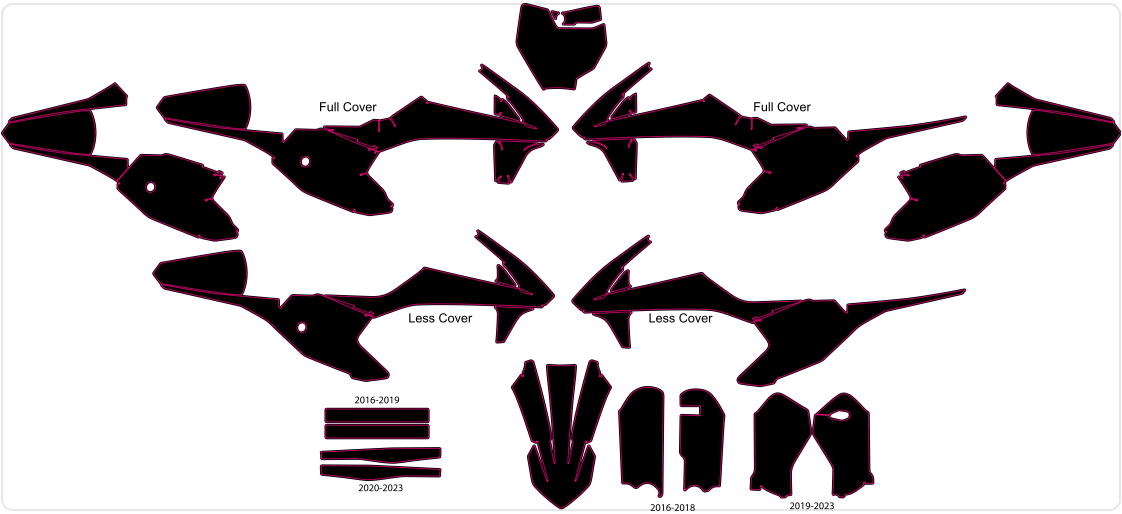 KTM SX 50 2016-2023 template vector