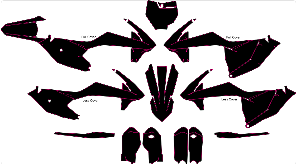 KTM SX 85 2018-2024 Template vector graphics