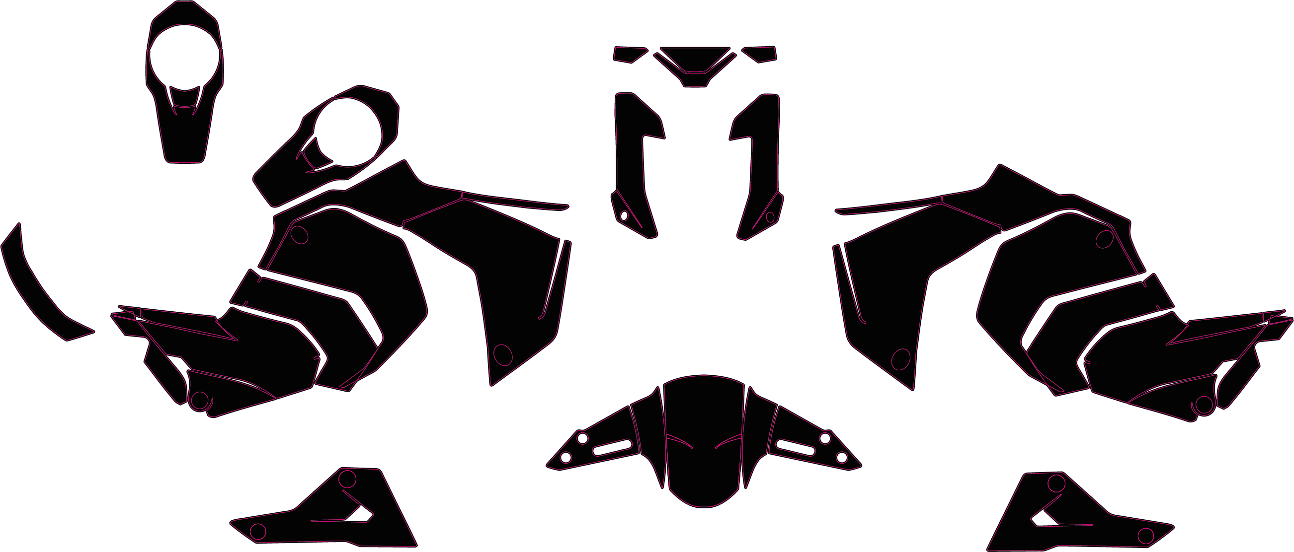 HONDA GROM MSX 125 2024-2026 Graphics Template Vector