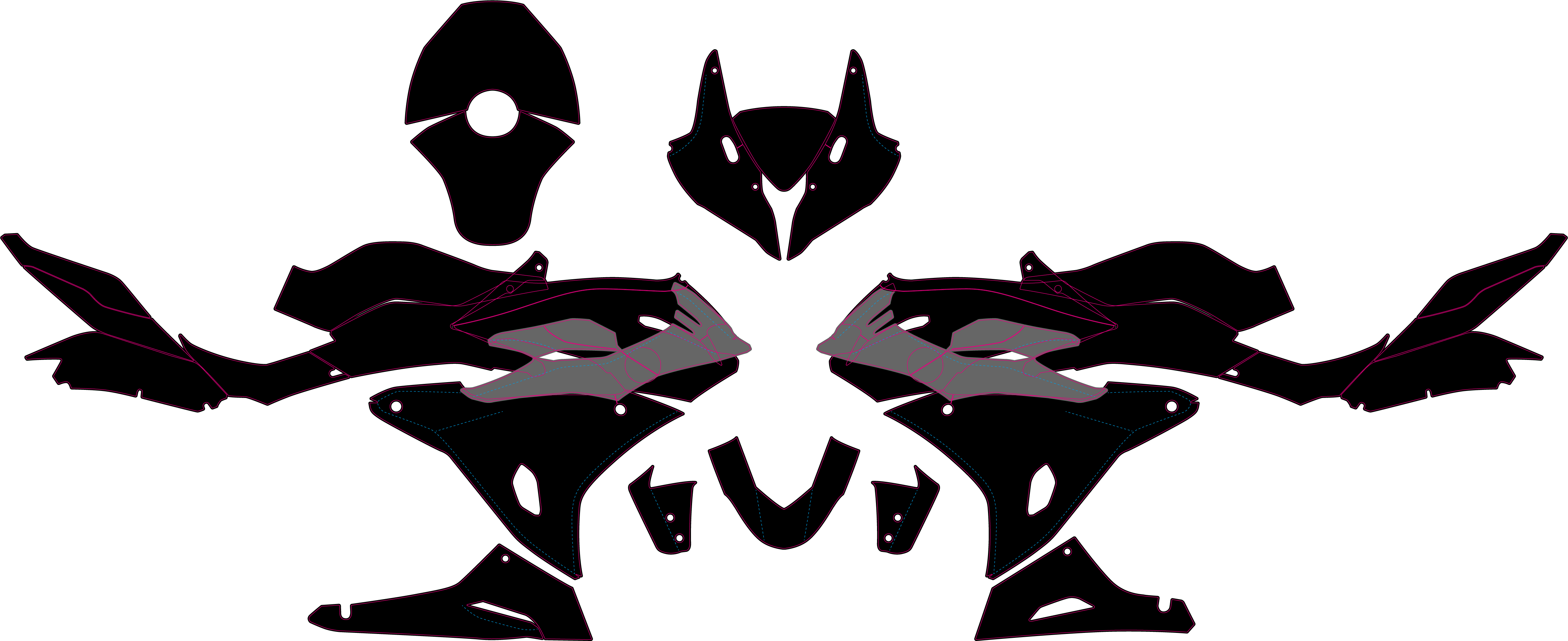 QJ Motor SRK 450 RC 2024-2026 Sportbike Template Graphics Vector