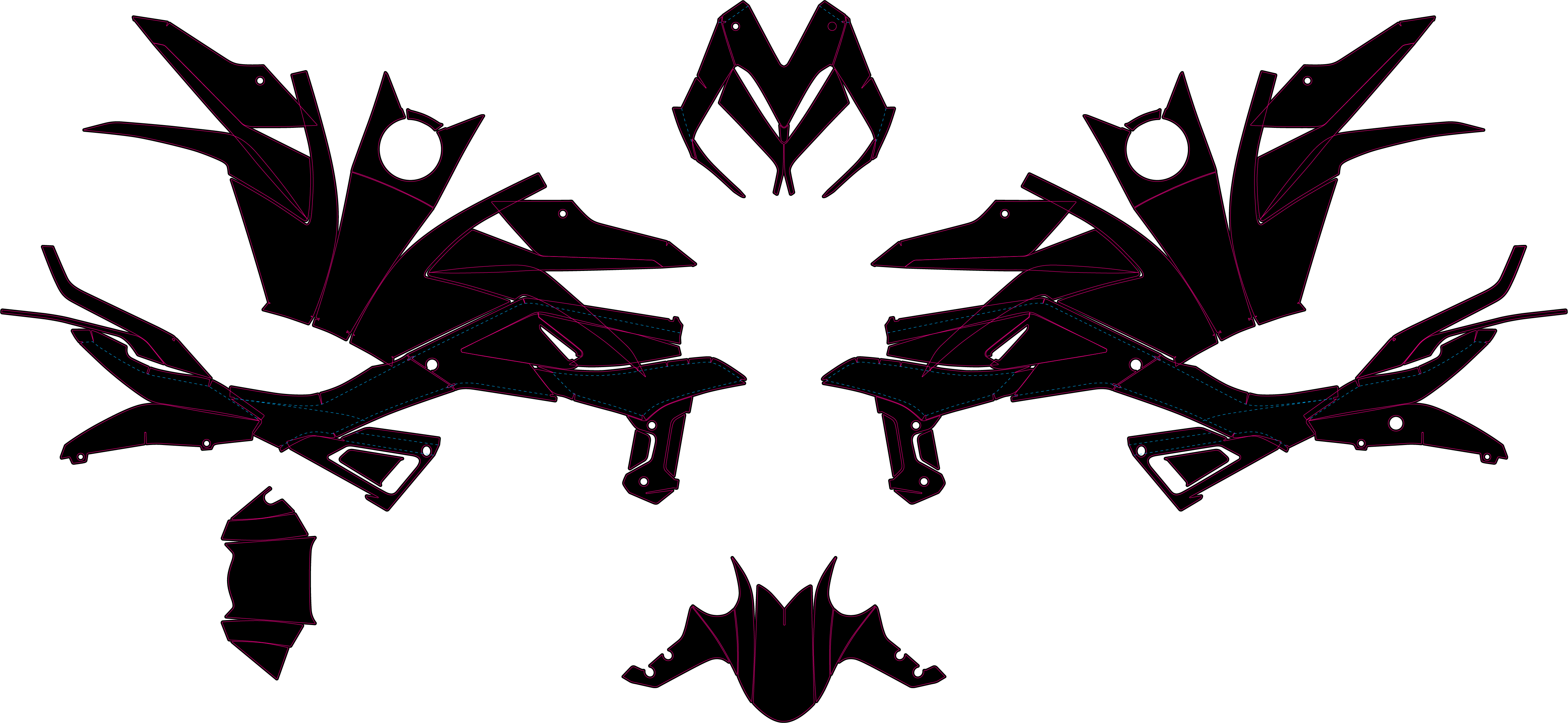 QJ Motor SRK 700 2023-2026 Streetbike Template Graphics Vector