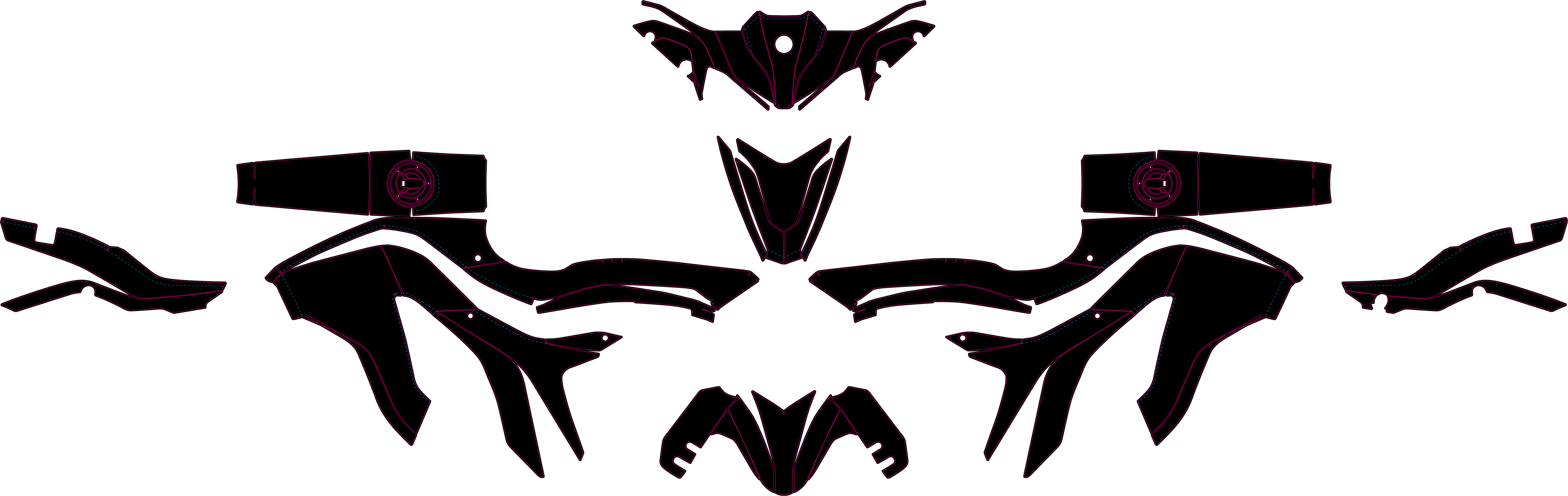 QJ Motor SRT 550X 700X 2023-2024 Streetbike Template Graphics Vector