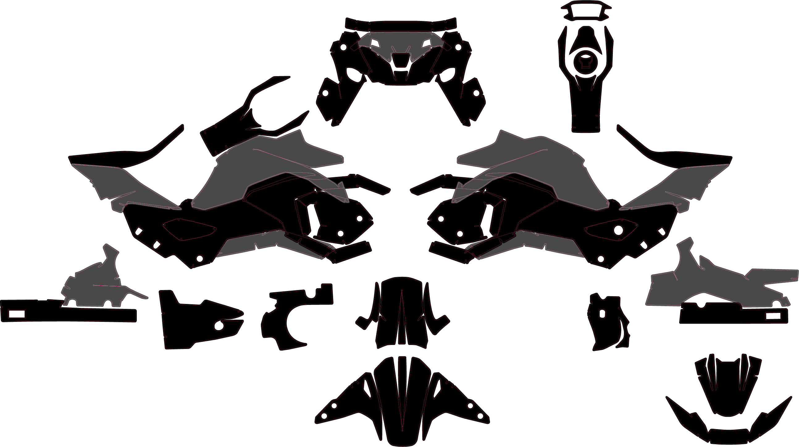 HONDA GROM MSX 125 2017-2020 Graphics Template Vector