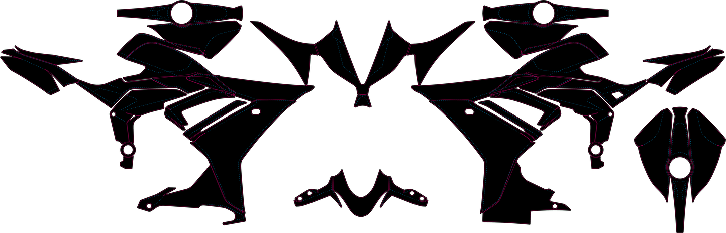 TRIUMPH DAYTONA 660 2024-2026 Template vector graphics