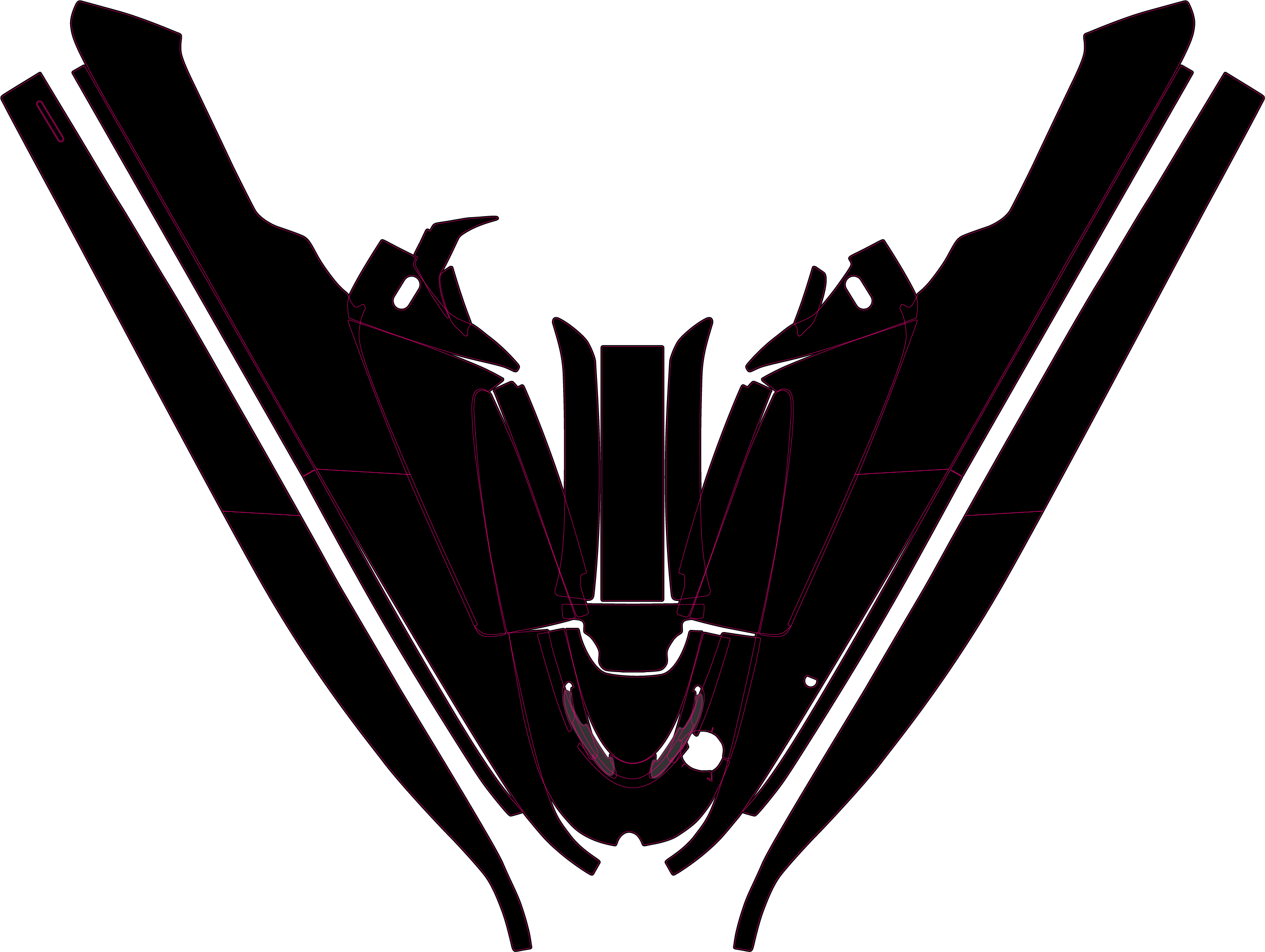 YAMAHA SUPERJET 2008-2020 Jetski Graphics Template Vector