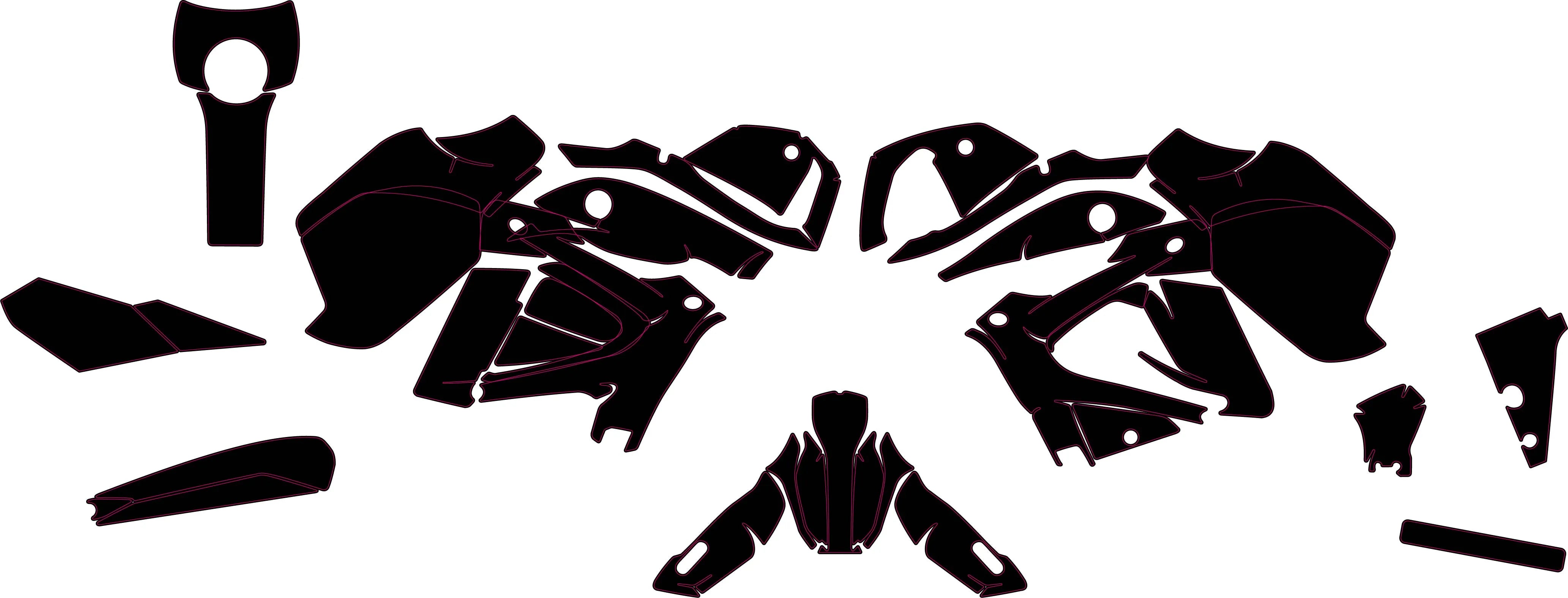 YAMAHA XT 1200 Z SUPER TENERE Graphics Template Vector