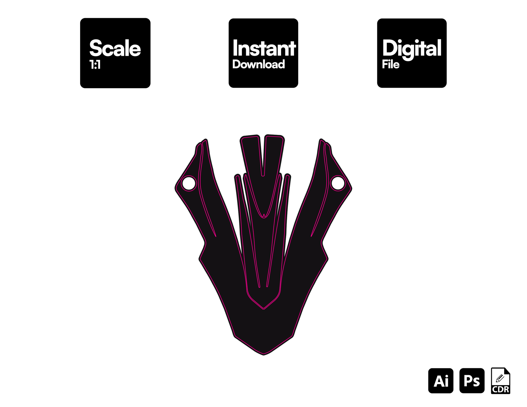 ACERBIS EVOLUTION - SUPERMOTO FRONT FENDER TEMPLATE
