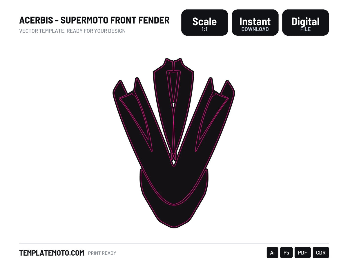 ACERBIS - SUPERMOTO FRONT FENDER TEMPLATE