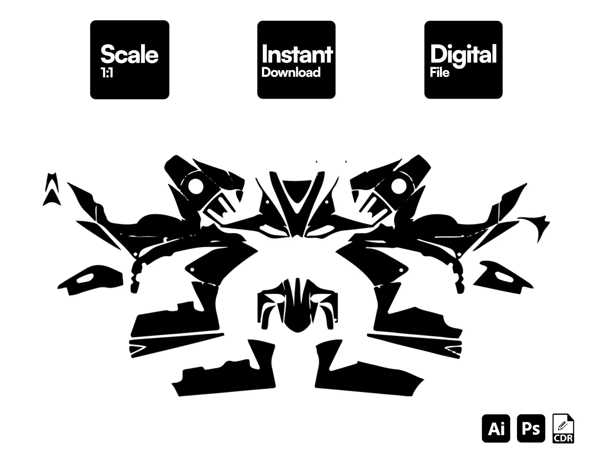 APRILIA RSV4 TRACK BIKE Streetbike Graphics Template Vector