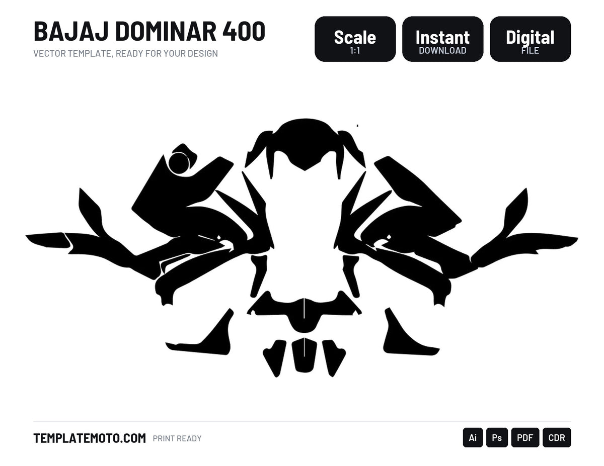 BAJAJ DOMINAR 400 template graphics