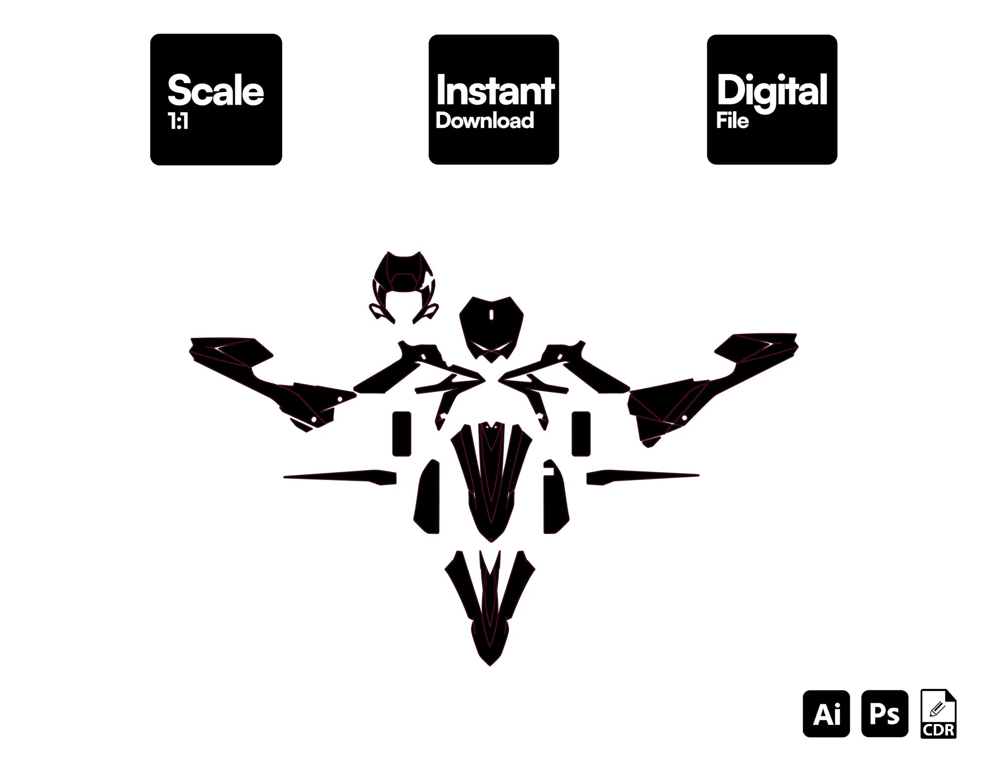BETA XTRAINER 250 300 2020-2022 Template vector graphics