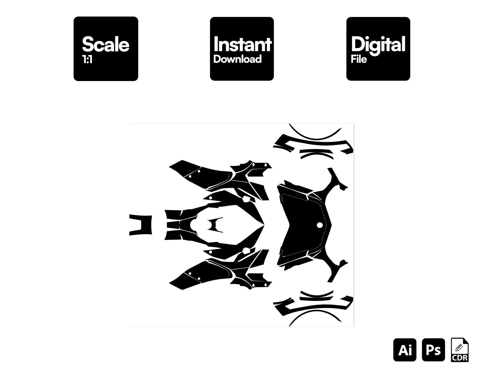 CAN AM SPYDER F3 2016-2022 ATV Graphics Template Vector