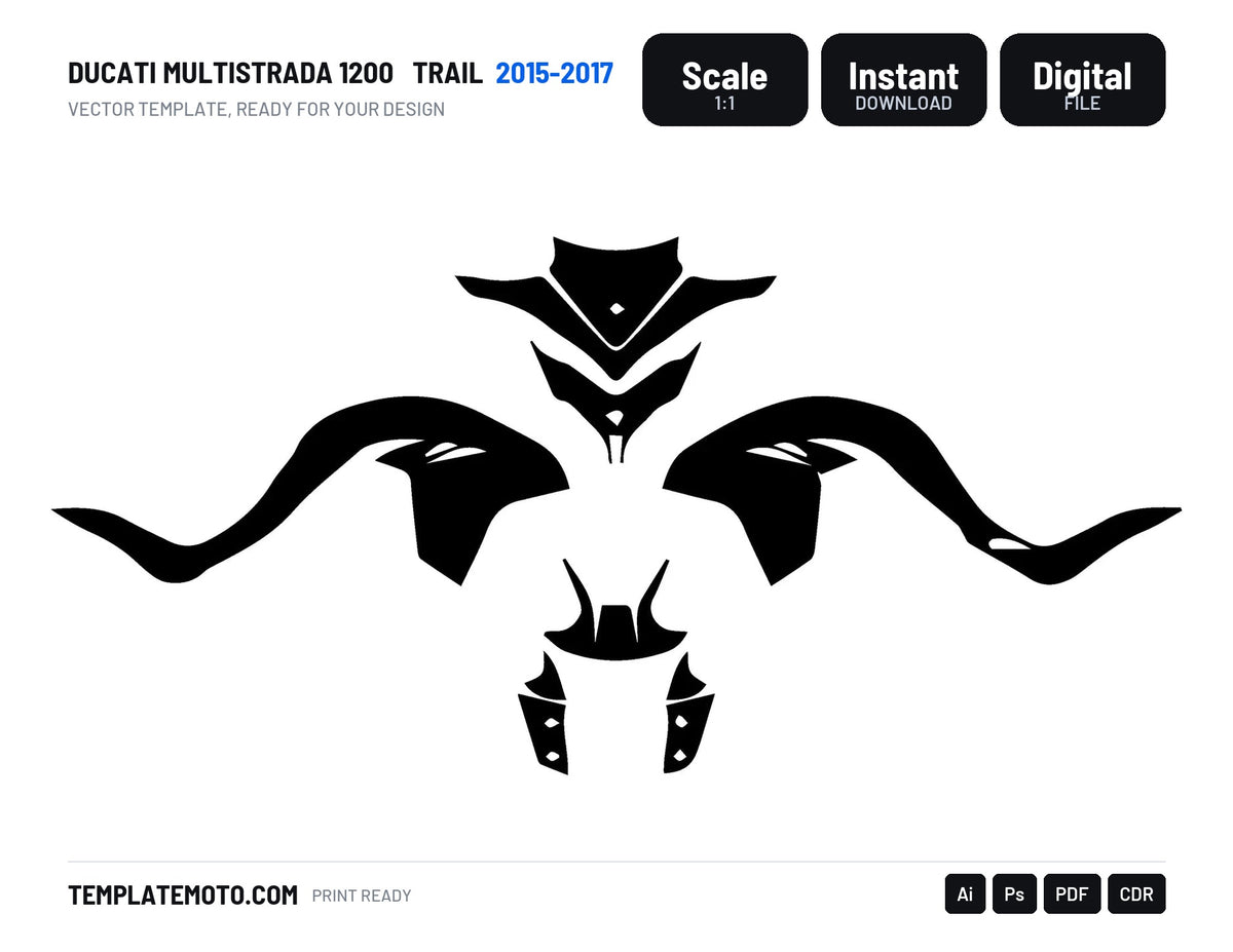 DUCATI MULTISTRADA 1200 2015-2017 TRAIL TEMPLATE