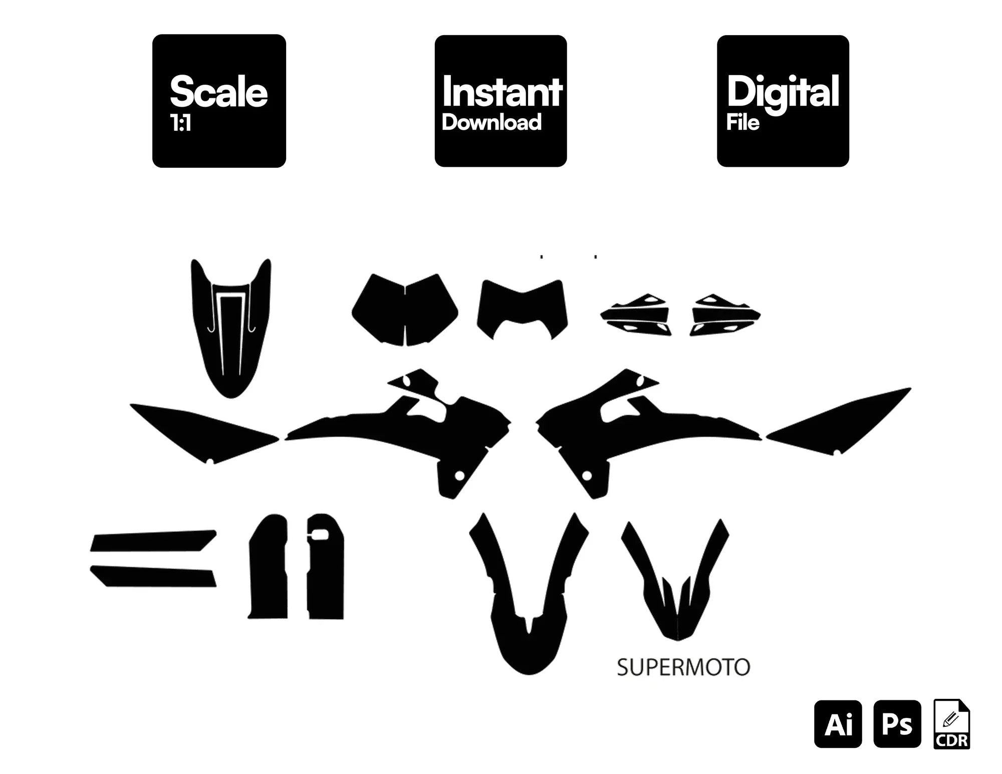 FANTIC ENDURO SUPERMOTO 50 125 graphic template