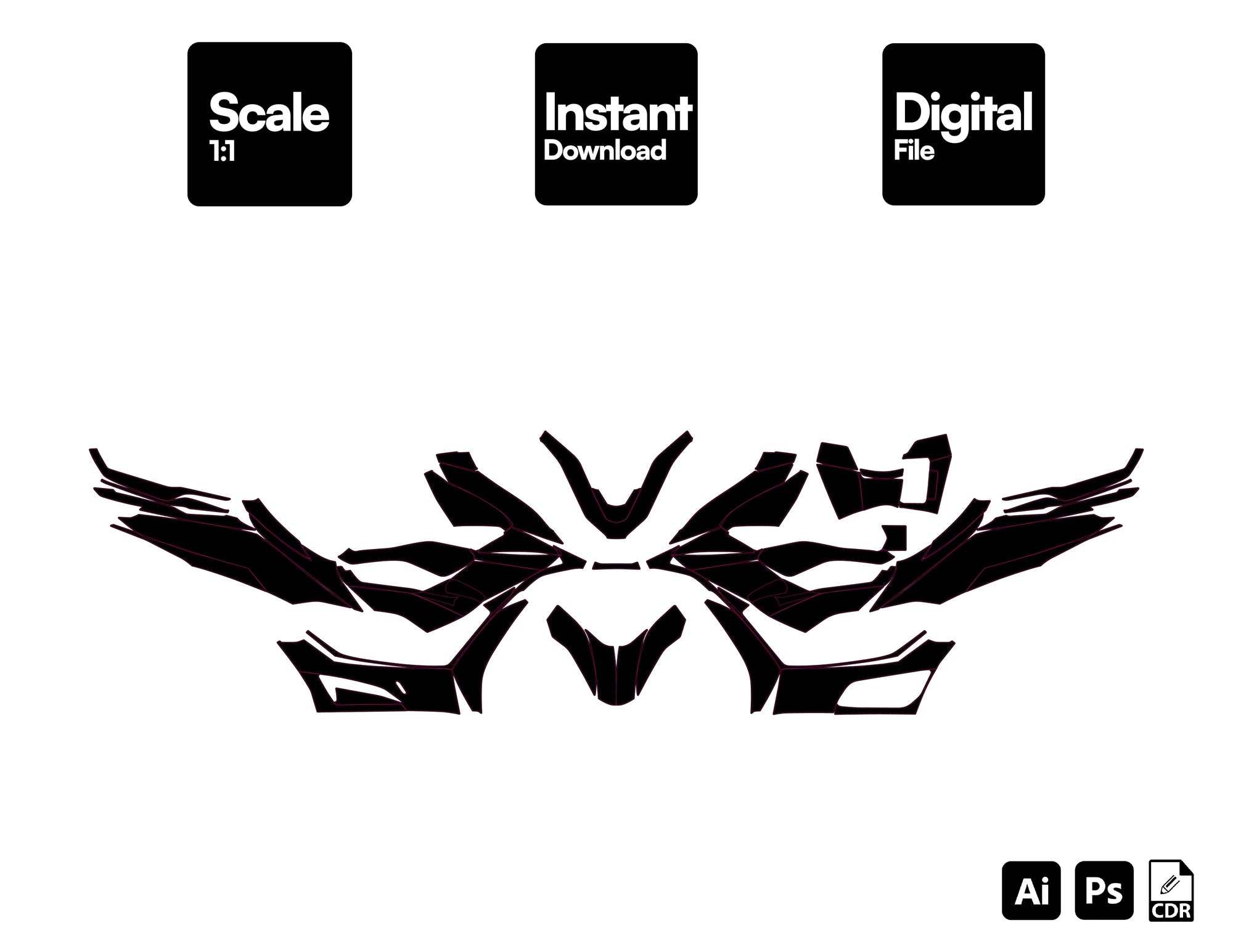 HONDA PCX 125 160 2021-2024 Scooter Template Graphics Vector