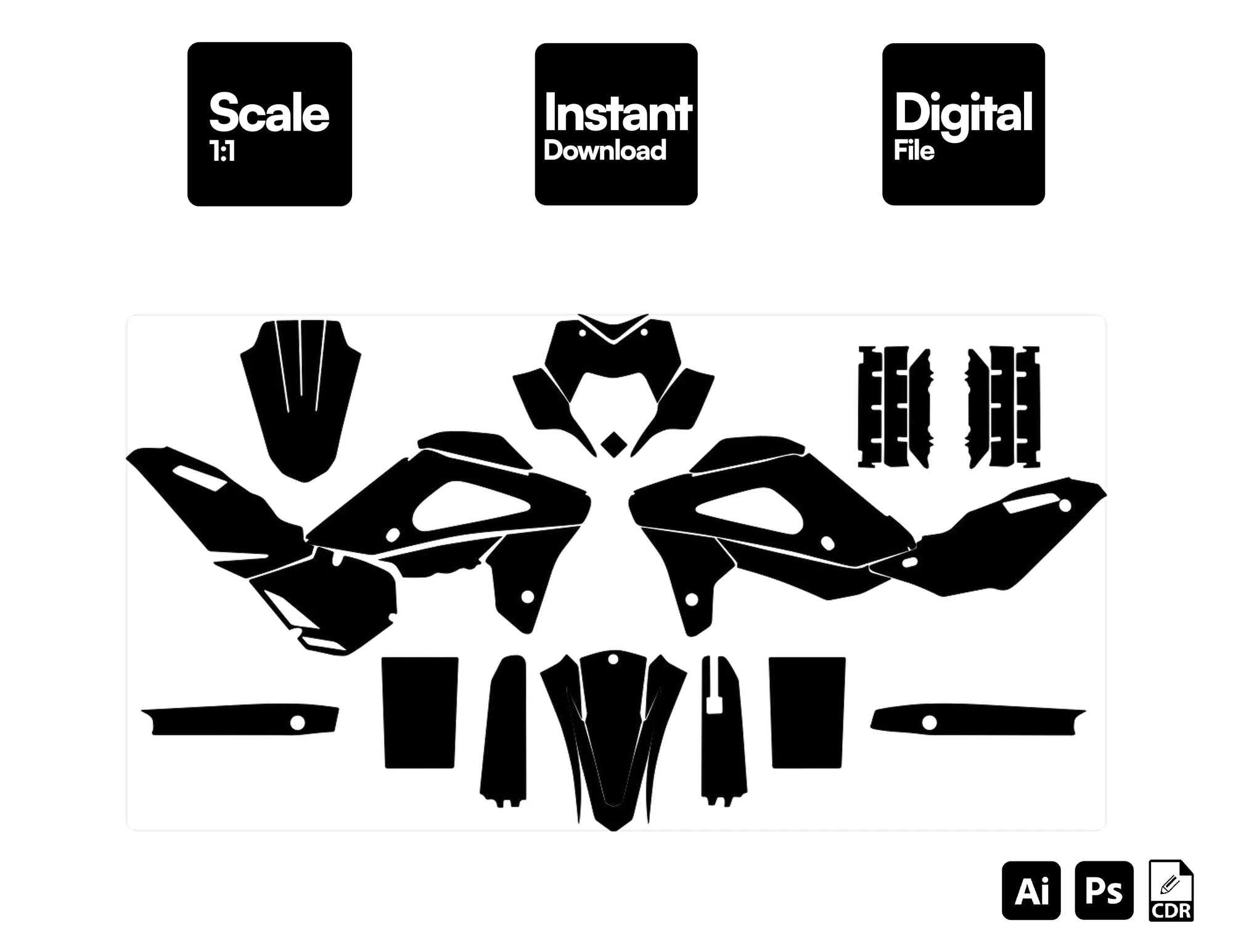 HUSQVARNA SM 610 2005-2010 Template Vector Graphics