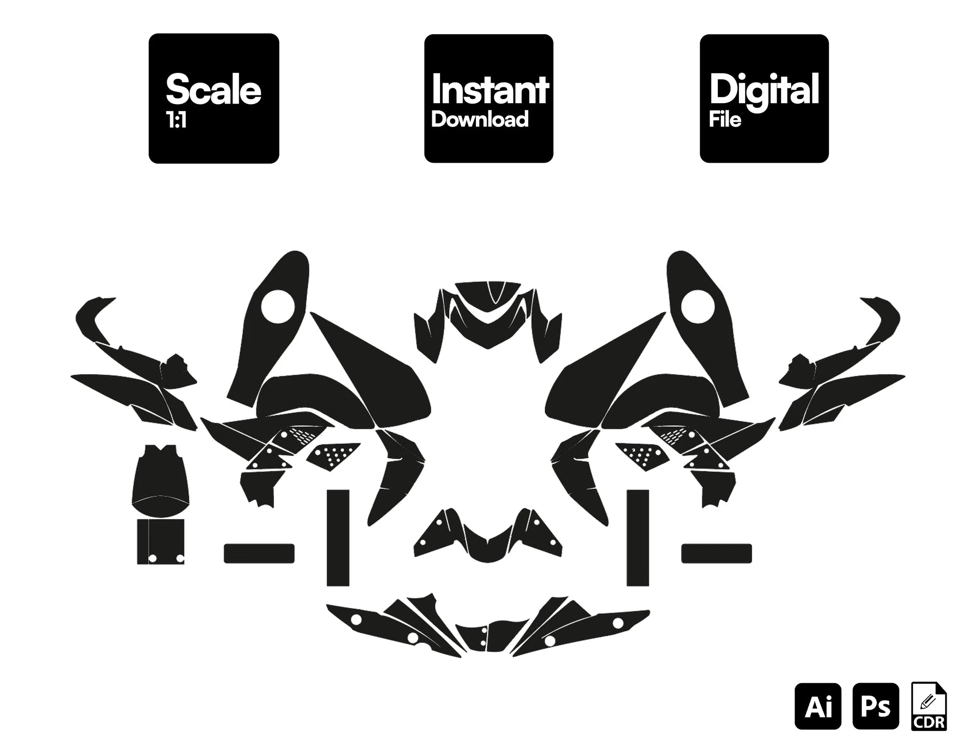 KAWASAKI Z750 Z 750 2007-2022 Graphics Template Vector
