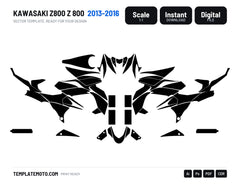 KAWASAKI Z800 Z 800 2013-2016 Graphics Template Vector