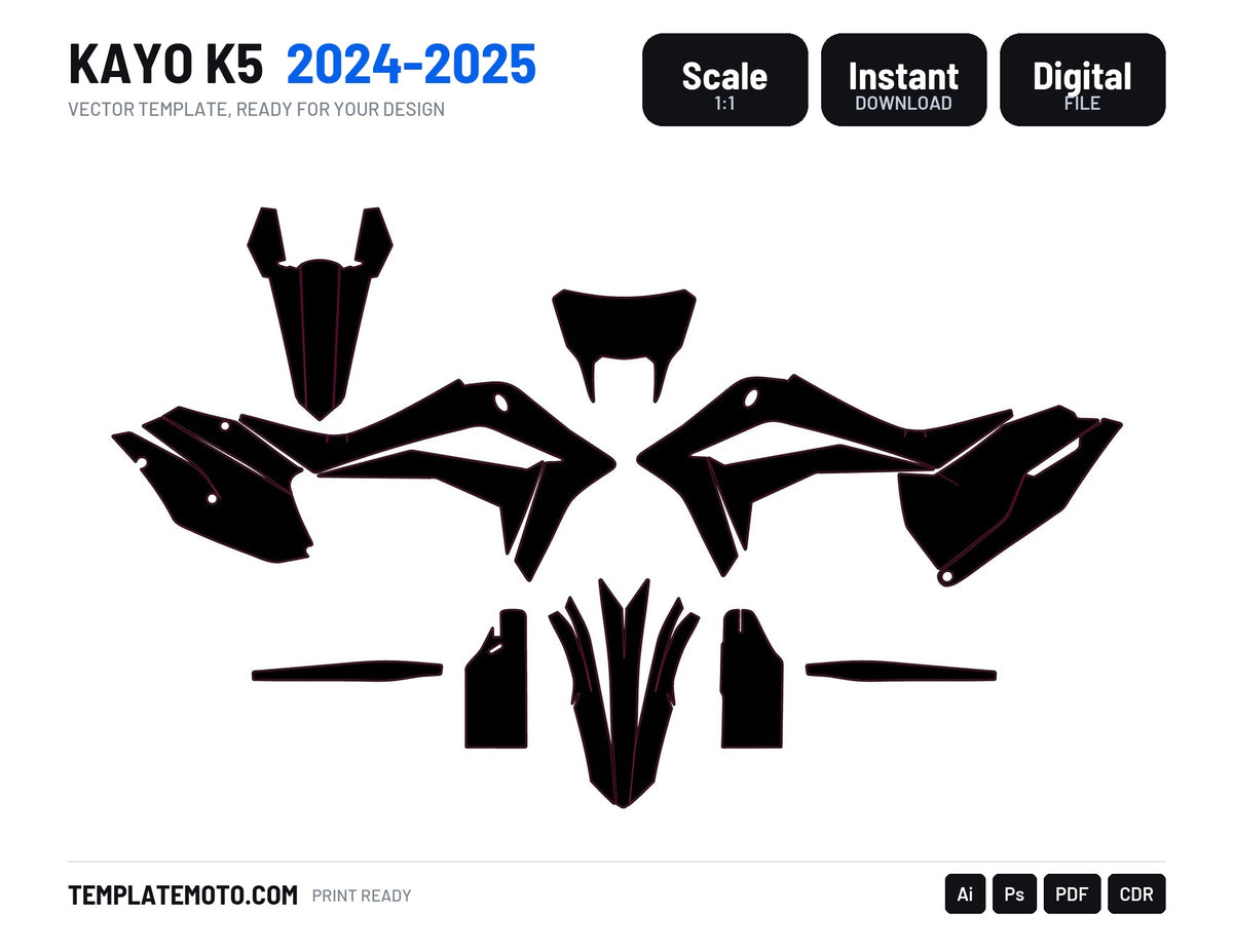 KAYO K5 2024-2025 Template vector graphics