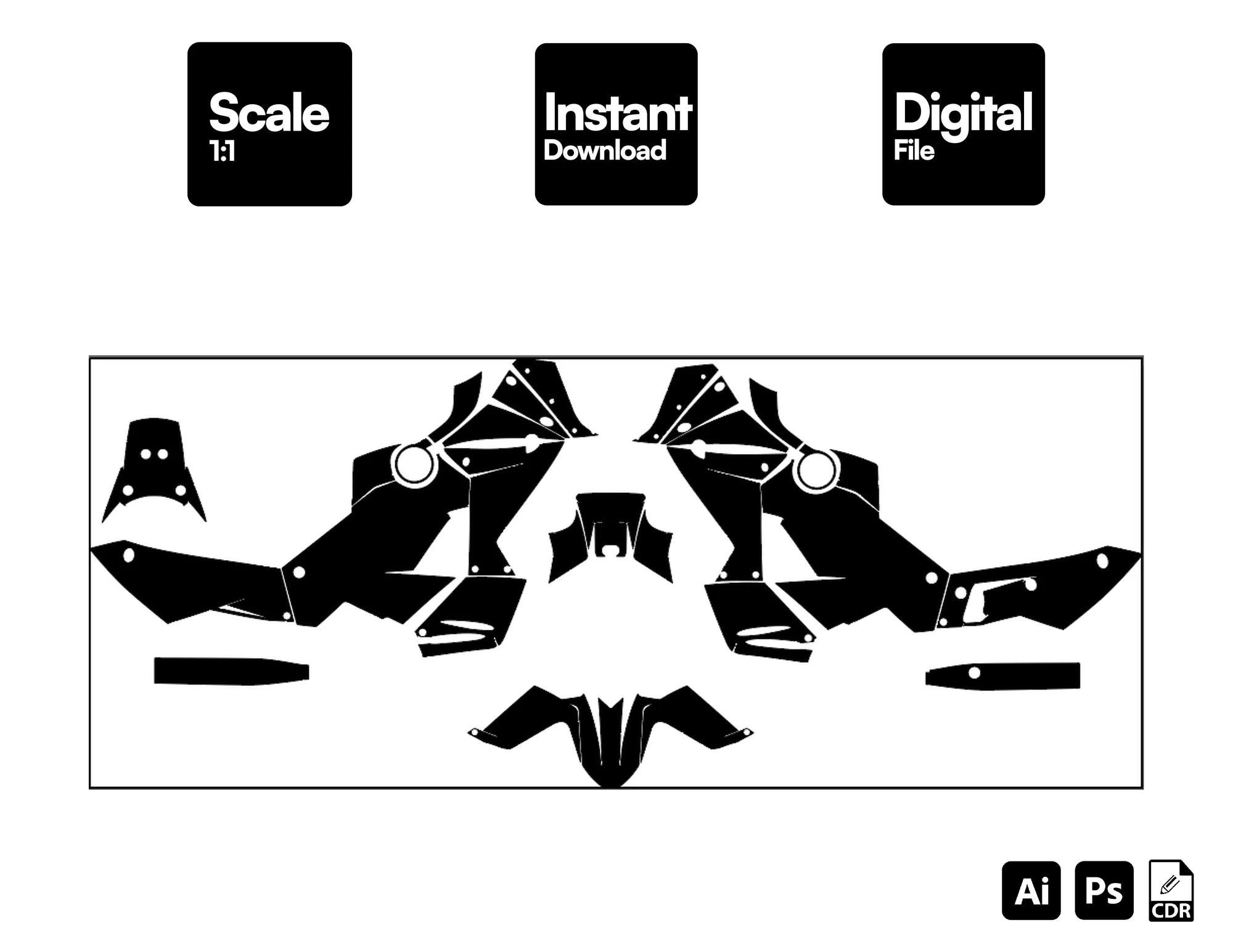 KTM 990 ADVENTURE 2006-2013 Streetbike Graphics Template Vector