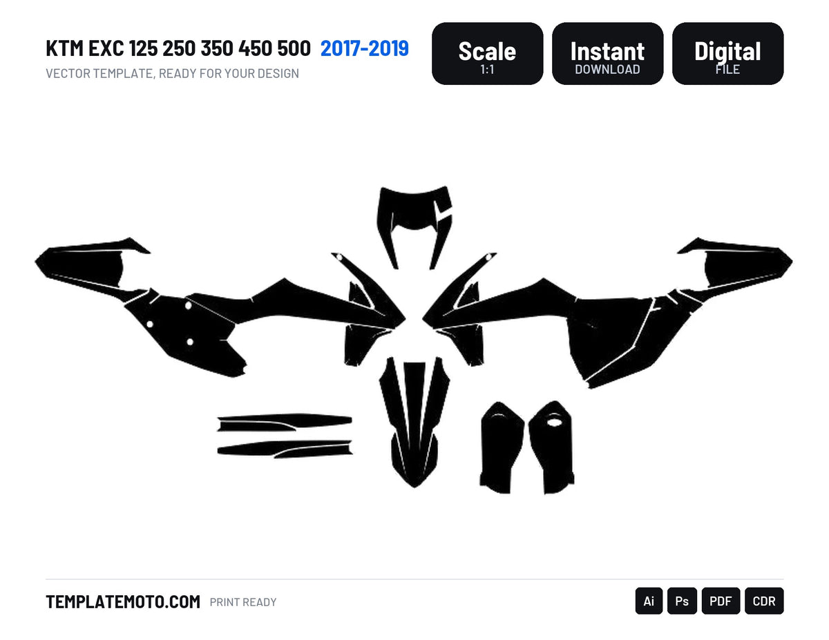 KTM EXC 125 250 350 450 500 2017-2019