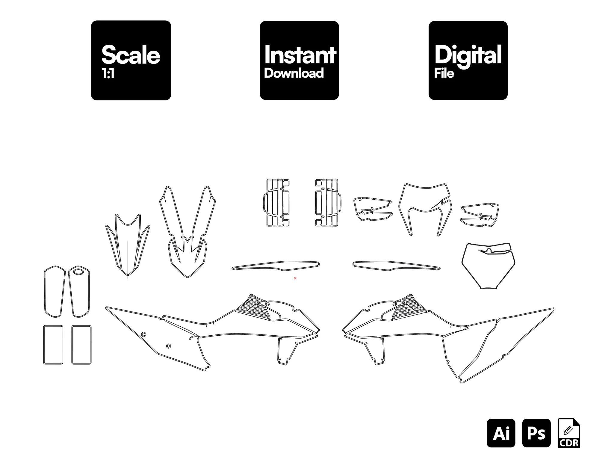 KTM EXC EXCF 2020 2021 2022 2023 Graphics Template