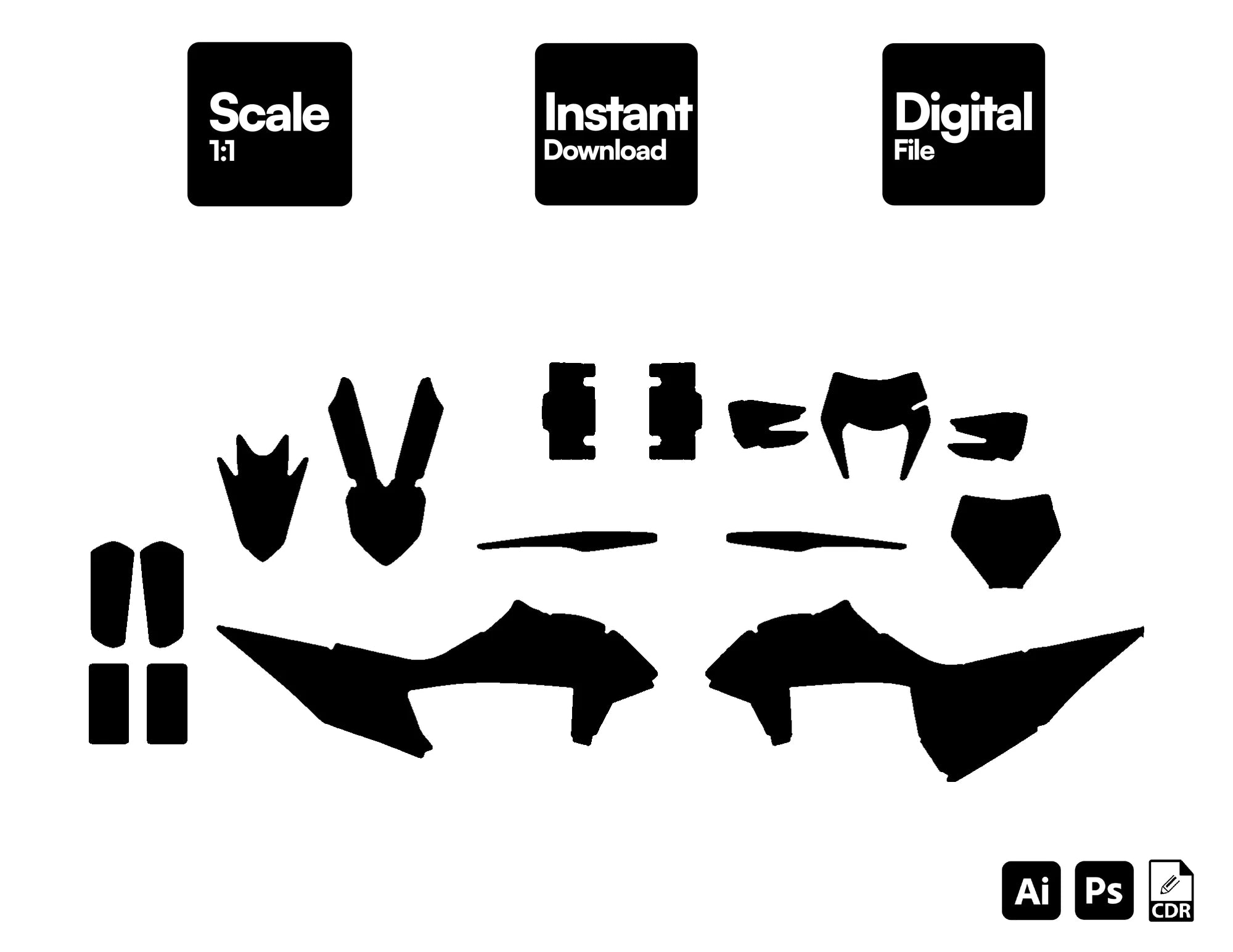 KTM EXC EXCF 2020 2021 2022 2023 Graphics Template
