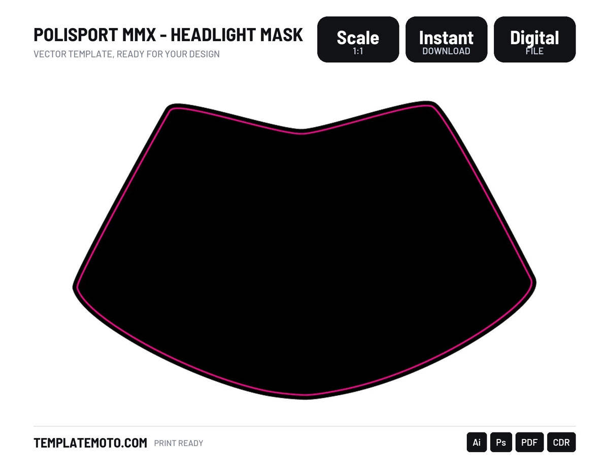 POLISPORT MMX - HEADLIGHT MASK TEMPLATE