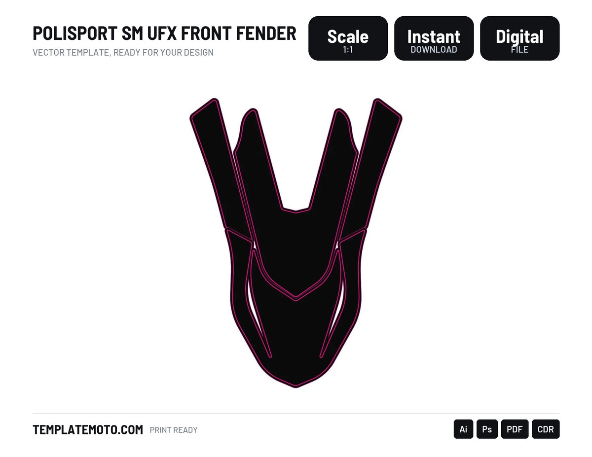 POLISPORT SM UFX FRONT FENDER TEMPLATE
