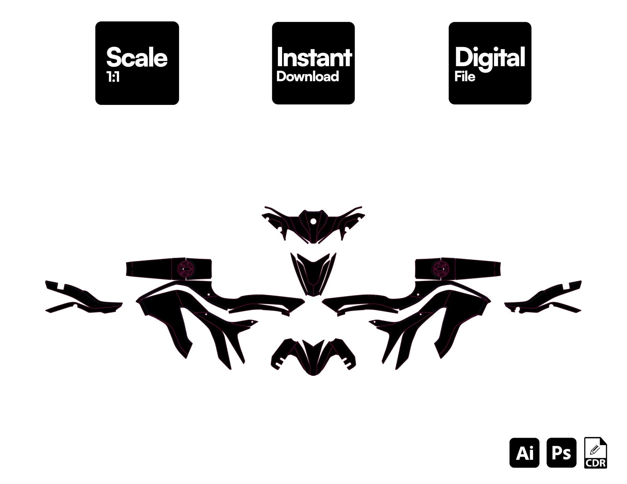 QJ Motor SRT 550X 700X 2023-2024 Streetbike Template Graphics Vector