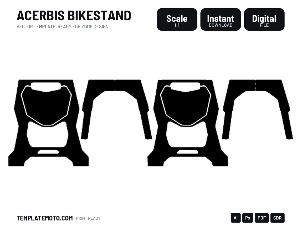 ACERBIS BIKESTAND Graphics Template Vector, scale 1:1 vector file