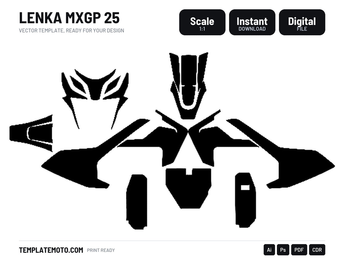 LENKA MXGP 25 Graphics Template Vector, scale 1:1 vector file